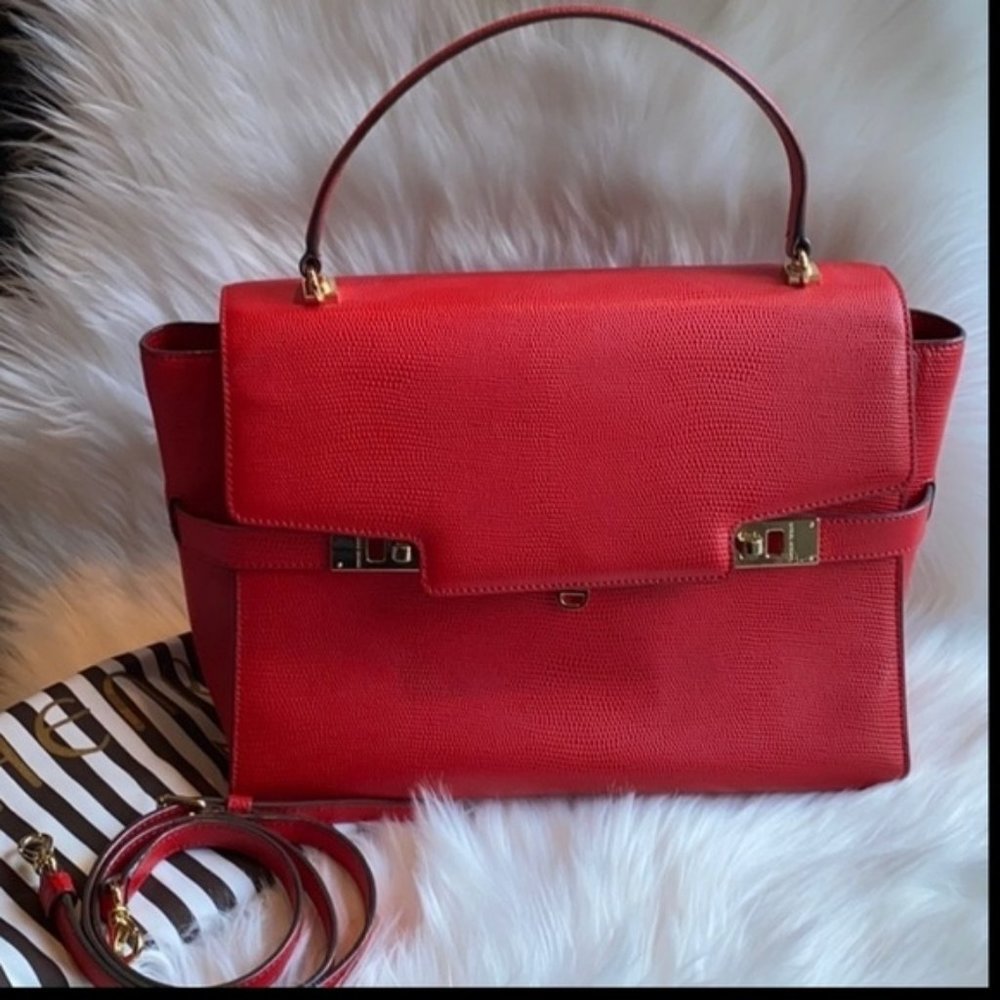 Henri Bendel Red Leather Bag